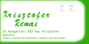 krisztofer remai business card